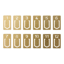 Load image into Gallery viewer, TRAVELER&#39;S COMPANY, Brass Number Clips
