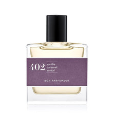 Load image into Gallery viewer, Bon Parfumeur Eau de Parfum 402: vanilla, toffee and sandalwood - a creamy vanilla. 30ml / 1 fl.oz.