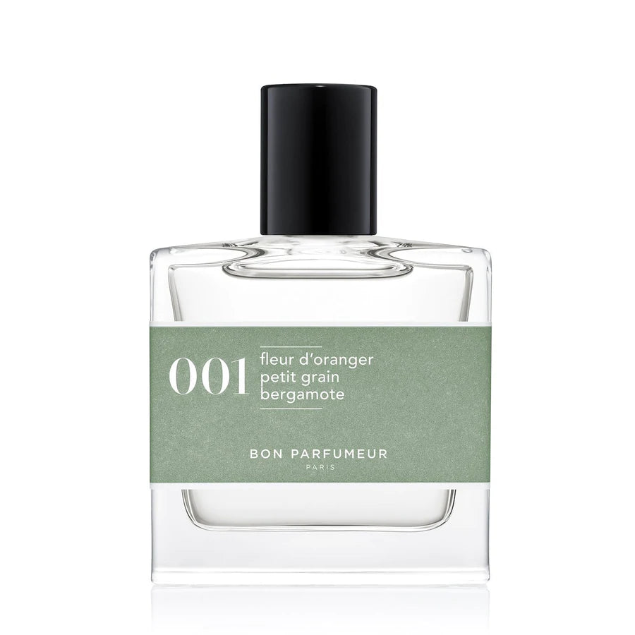 Bon Parfumeur Eau de Parfum 001. Orange blossom, petit grain, bergamot - the timeless cologne. 30ml / 1 fl.oz.