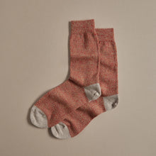 Load image into Gallery viewer, Rove Knitwear merino wool rich socks in fire red. Cruelty Free + UK Made. UK 4-7 &amp; 8-11
