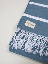 Load image into Gallery viewer, Ibiza Hammam Towel in Indigo Blue by Bohemia Design
