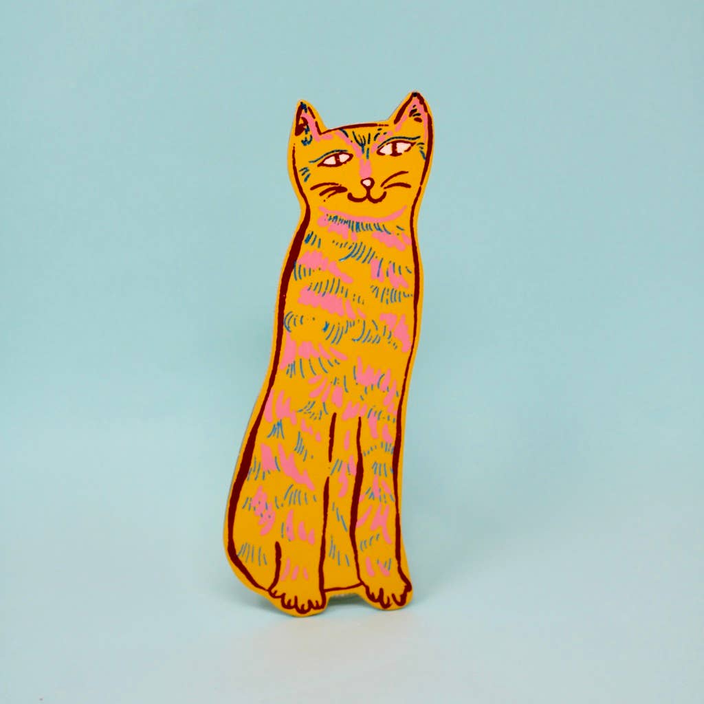Cat Tails Bookmark - Yellow leather - Ark Colour Design