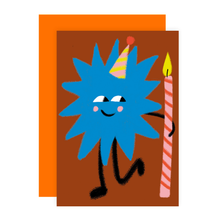 Load image into Gallery viewer, the design dealership - blue on brick red 'PARTY STAR'

