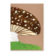 Load image into Gallery viewer, Mortlake Papers - Brown Mushroom Shaped Greeting Card
