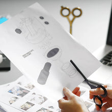 Load image into Gallery viewer, Desk scissors with stand - Gold Coloured - HMM
