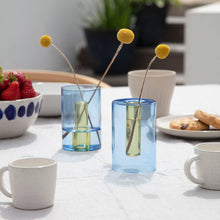 Load image into Gallery viewer, ColorLab Reversible Glass Vase by Block Design - small in Smoke and Amber
