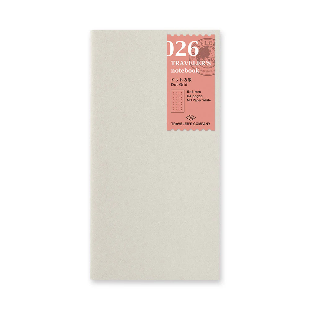 TRAVELER'S Company notebook refill 026 - Dot Grid Notebook - Regular Size