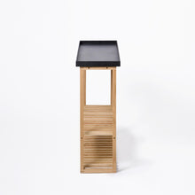 Load image into Gallery viewer, hello storage table, natural oak with black top by wireworks
