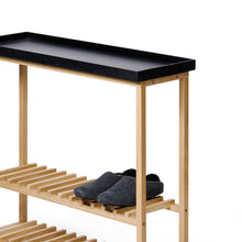 Load image into Gallery viewer, hello storage table, natural oak with black top by wireworks
