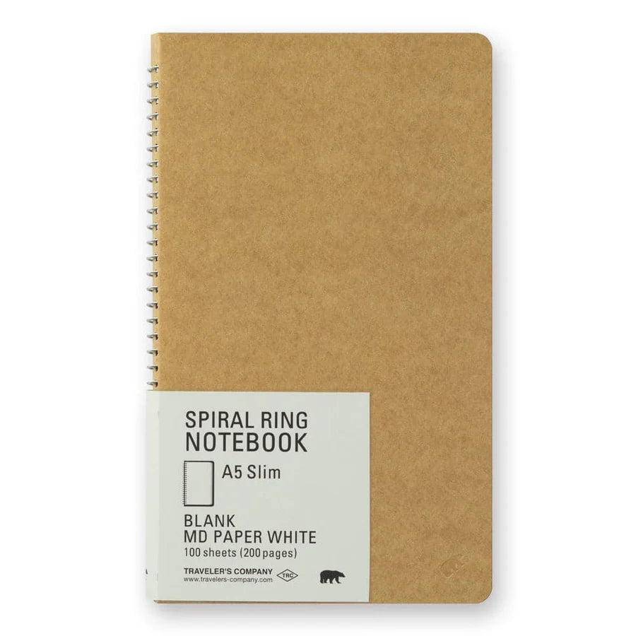 TRAVELER'S Company Spiral Ring Notebook A5 Slim - MD Paper White
