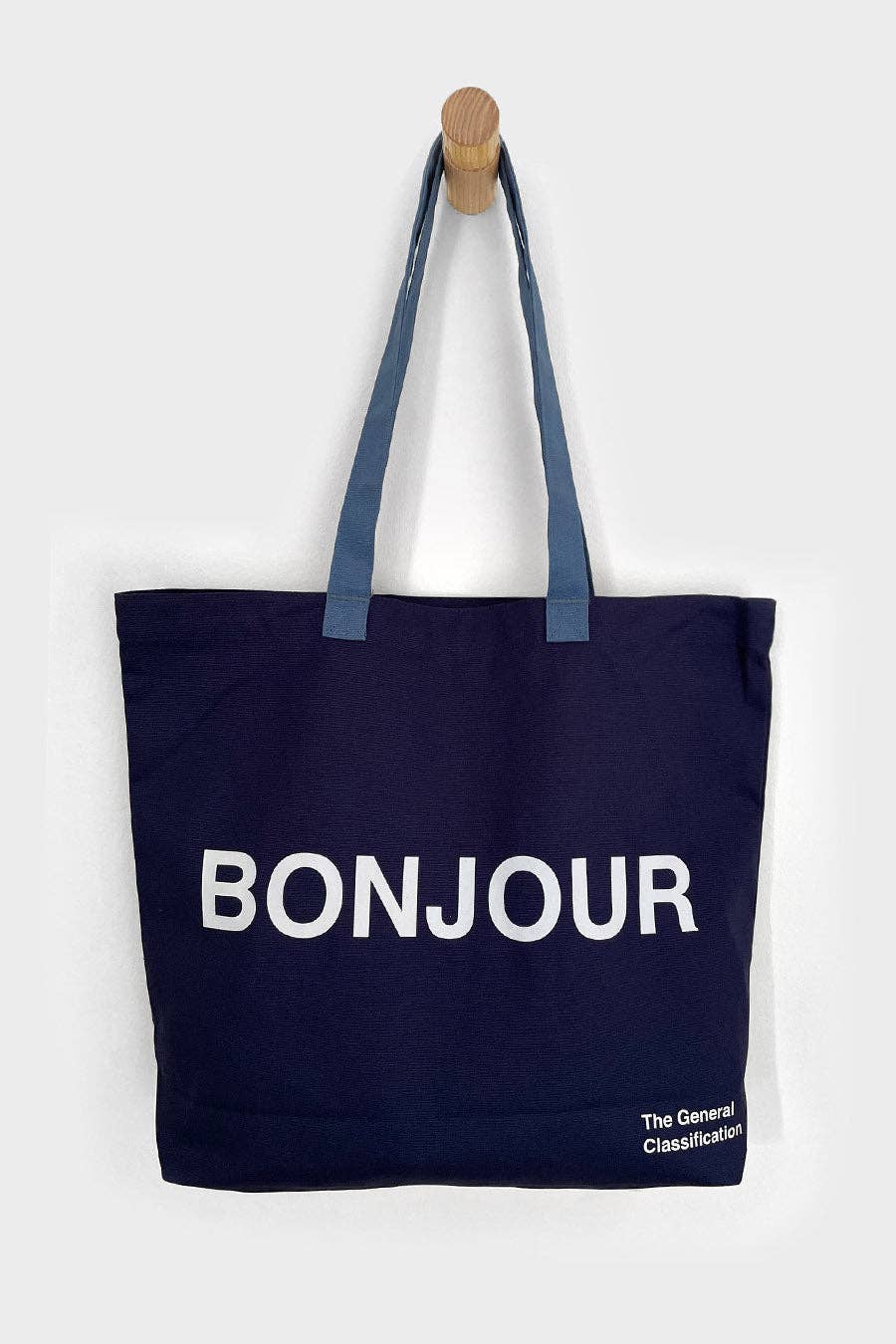 Bonjour | Au Revoir Navy Blue Tote Bag - The General Classification