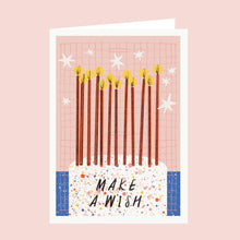 Load image into Gallery viewer, Aimee Mac Illustration - Make a Wish Card / Birthday Cake Card
