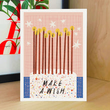 Load image into Gallery viewer, Aimee Mac Illustration - Make a Wish Card / Birthday Cake Card
