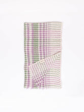 Load image into Gallery viewer, Unisex Linen Scarf, Sage and Lilac Check - Autumn Transitional Wardrobe
