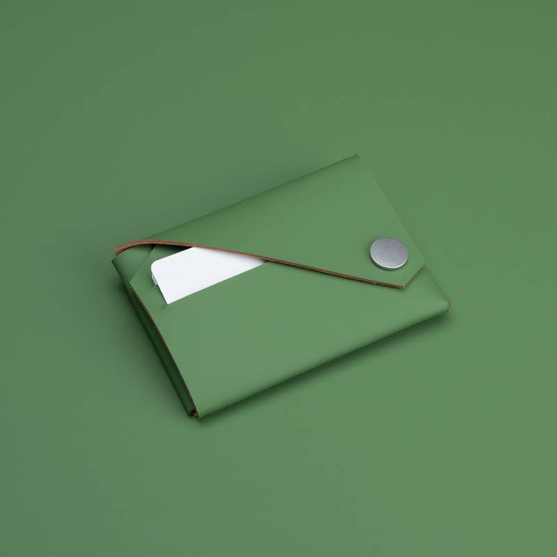 Lemur FOLD green recycled leather wallet