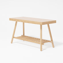 Load image into Gallery viewer, bench 75 seat with storage, natural oak by Wireworks
