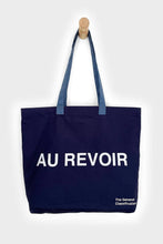 Load image into Gallery viewer, Bonjour | Au Revoir Navy Blue Tote Bag - The General Classification
