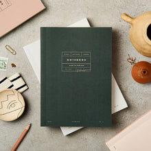 Load image into Gallery viewer, Katie Leamon - A5 Forest Green 300 Page Blank Lay Flat Notebook - Vol 17
