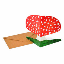 Load image into Gallery viewer, Mortlake Papers - Red Mushroom Shaped Greeting Card

