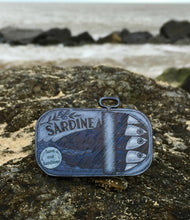 Load image into Gallery viewer, Su Owen - Sardines in a Tin Pin Brooch / Nautical Pin Badge
