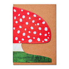 Load image into Gallery viewer, Mortlake Papers - Red Mushroom Shaped Greeting Card
