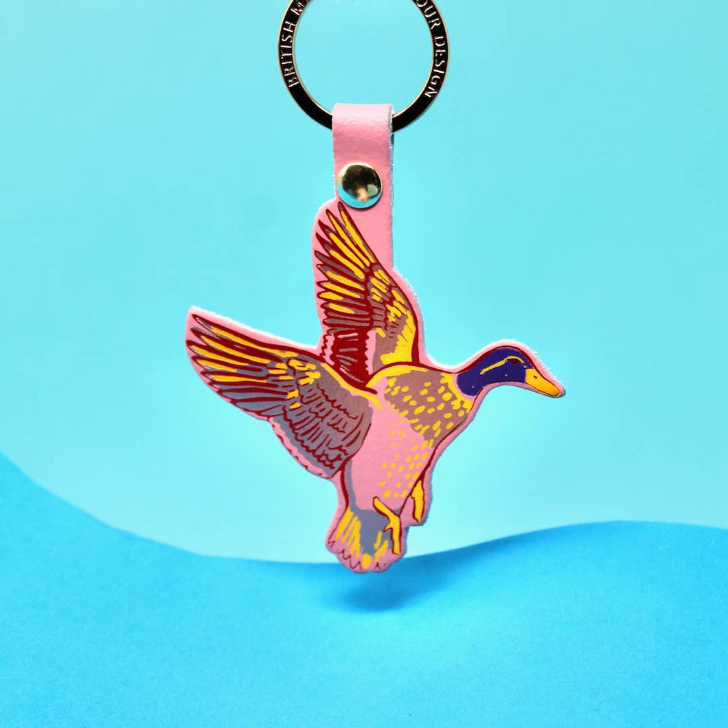 Holy Duck Key Fob by Ark Colour Design Pale Pink