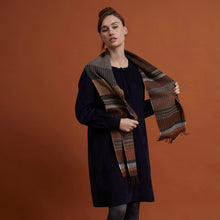 Load image into Gallery viewer, Wallace Sewell Wainscott scarf in Rust. 100% Merino Wool - Made in England
