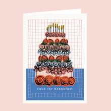 Load image into Gallery viewer, Aimee Mac Illustration - Cake for Breakfast Birthday Card
