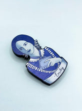 Load image into Gallery viewer, Su Owen - Emily Bronte - Wooden Book Lovers Brooch
