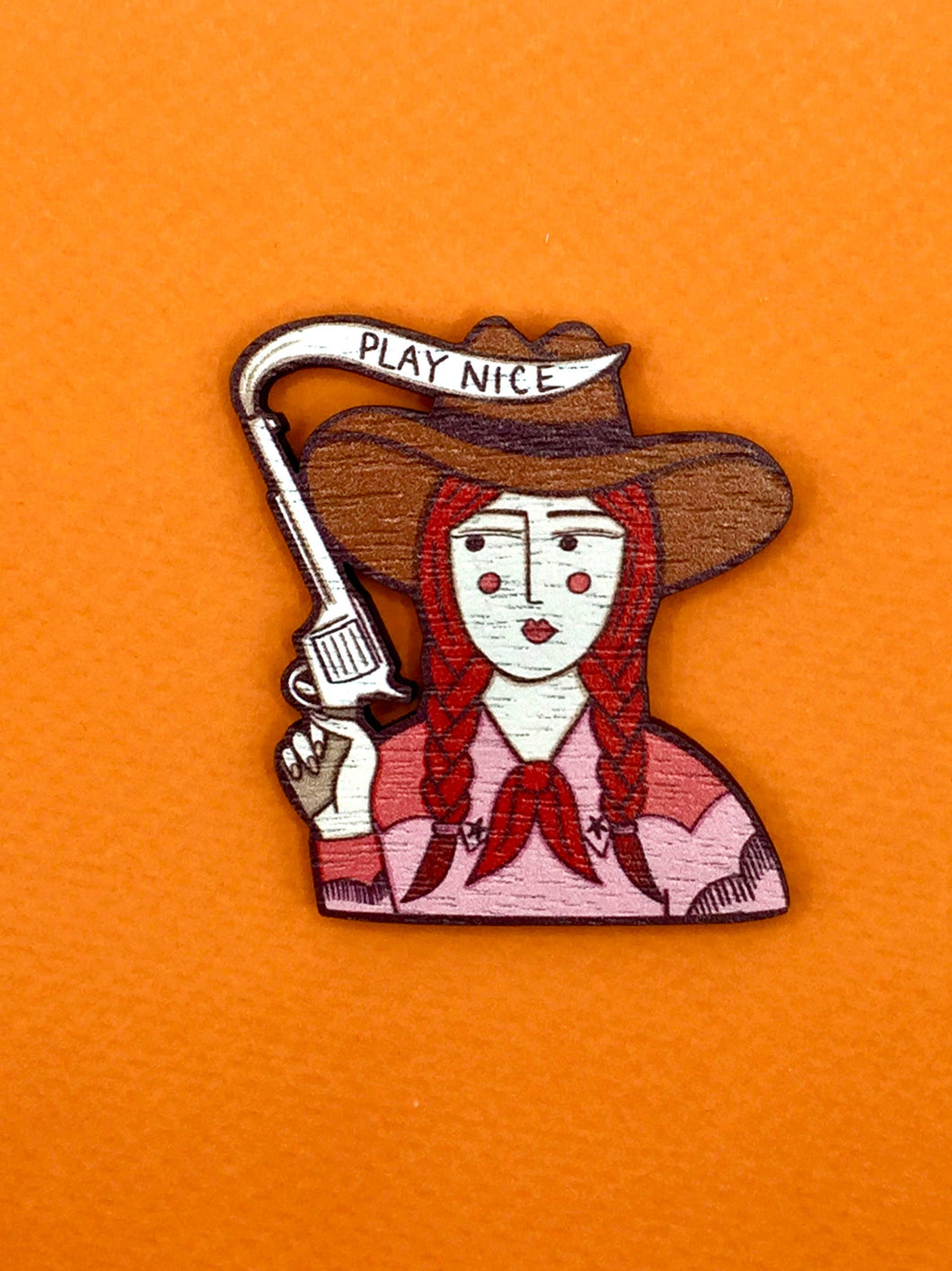 Su Owen - Cowgirl Pin Brooch