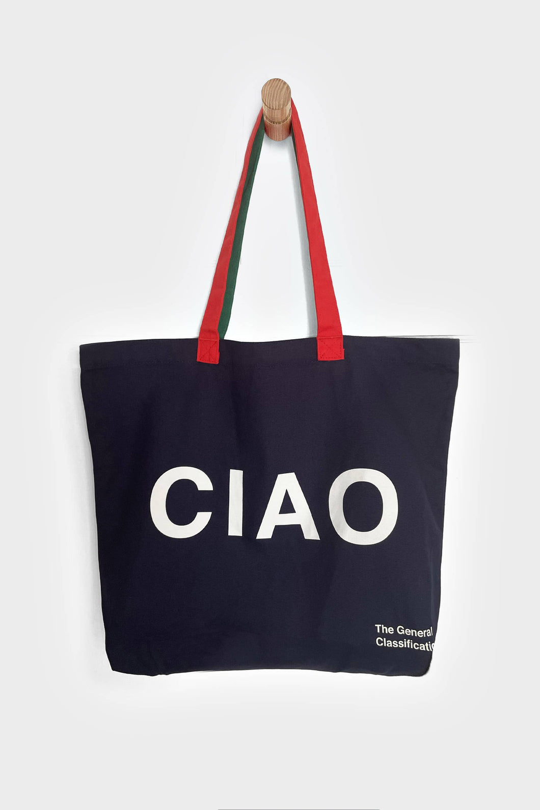 Ciao | Arrivederci Cycling Inspired Tote Bag by The General Classification - Navy Cotton