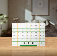 Load image into Gallery viewer, Squared - 2027 monthly desk calendar on paper stand - Mat Cuk Design
