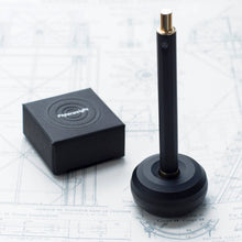 Load image into Gallery viewer, Paperweight and pen holder - solid aluminium with misty black finish - HMM
