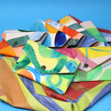 Load image into Gallery viewer, Hand painted leather Popper Purse by Ark Colour Design - Assorted Colours
