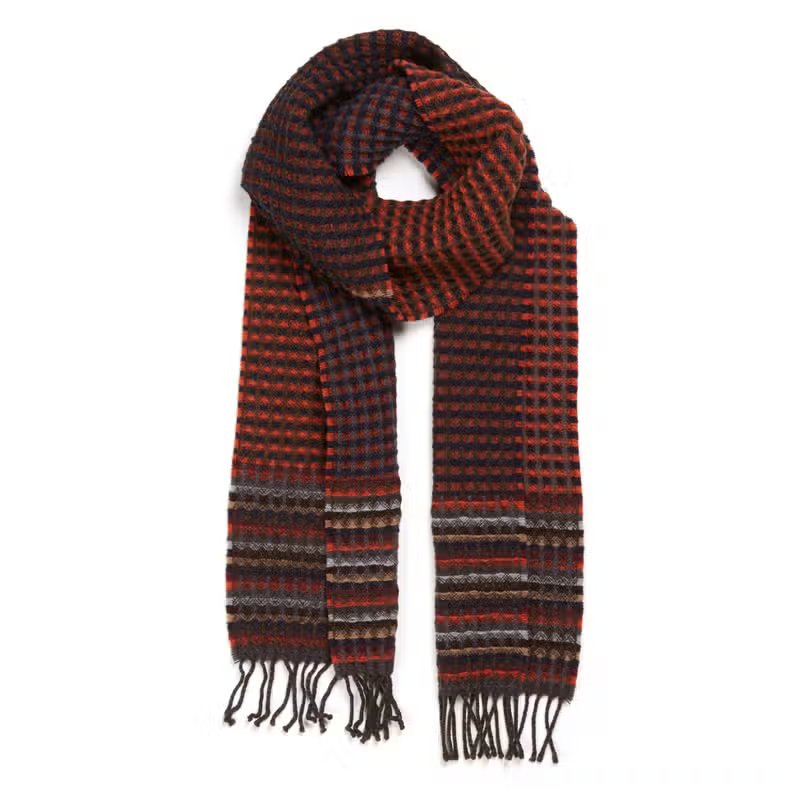 Wallace Sewell Voltaire scarf in Tan. 100% Merino Wool - Made in England