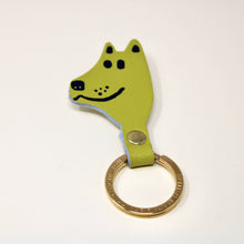 Load image into Gallery viewer, Dog Key Fob by Ark Colour Design - Acid Green
