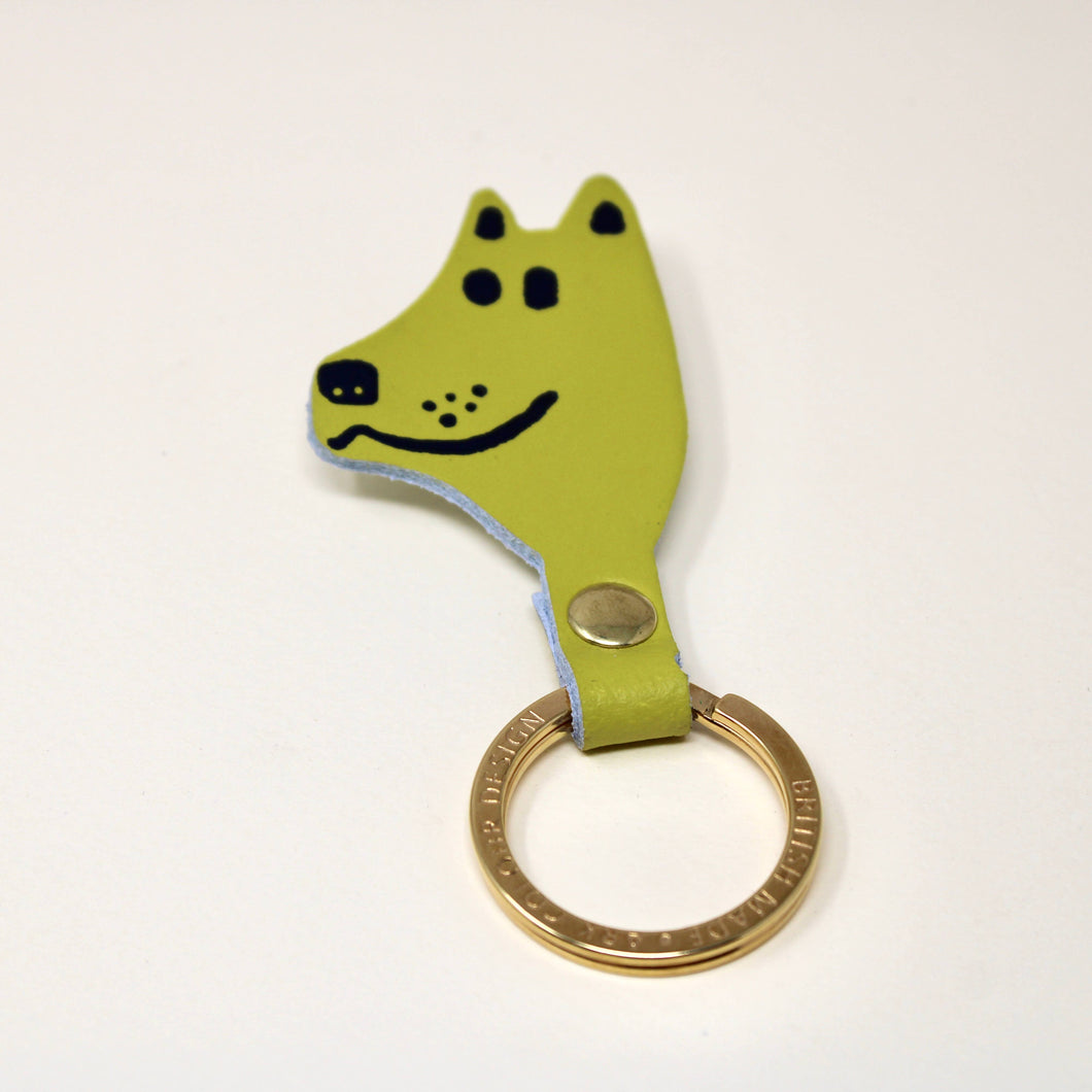 Dog Key Fob by Ark Colour Design - Acid Green