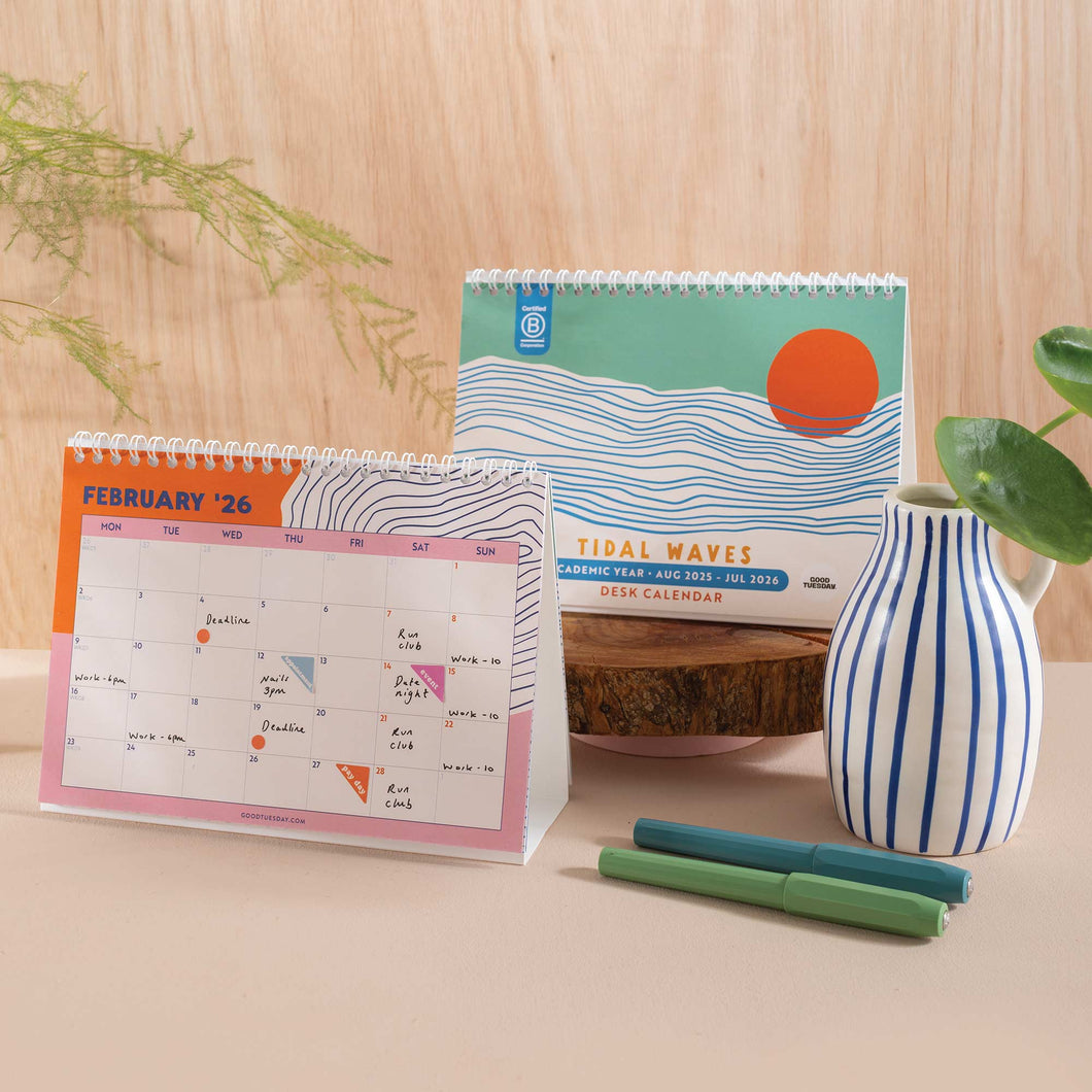 Good Tuesday - 2025–2026 Academic Desk Calendar | Tidal Waves