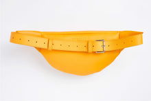 Load image into Gallery viewer, Unisex belt bag / bumbag, yellow leather by Carré Royal
