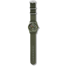 Load image into Gallery viewer, Time For Oceans - recycled ocean plastics field watch by TRIWA.  Seaweed Green
