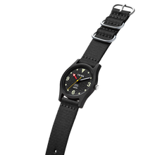 Load image into Gallery viewer, Time For Oceans - recycled ocean plastics field watch by TRIWA.  Octopus Black
