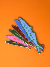 Load image into Gallery viewer, Fish &quot;Any Fin is Possible&quot; Bookmark by Ark Colour Design - Bright Green
