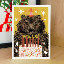 Load image into Gallery viewer, Aimee Mac Illustration - Birthday Bear Card A6
