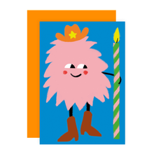 Load image into Gallery viewer, the design dealership - pink on blue 'PARTY MONSTER'
