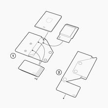 Load image into Gallery viewer, LEMUR Design Travel WALLET: Premium Vegetable Tan Leather in Black
