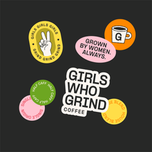 Load image into Gallery viewer, Girls Who Grind Coffee - Coffee Beans, Oh My Goth, dark roast coffee blend.  250g

