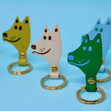 Load image into Gallery viewer, Dog Key Fob by Ark Colour Design - Acid Green

