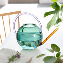 Load image into Gallery viewer, ColorLab Pablo Glass Watering Can by Block Design - Teal, Lilac and Amber
