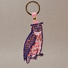 Load image into Gallery viewer, Nocturnal Owl Key Fob by Ark Colour Design - Pale Pink
