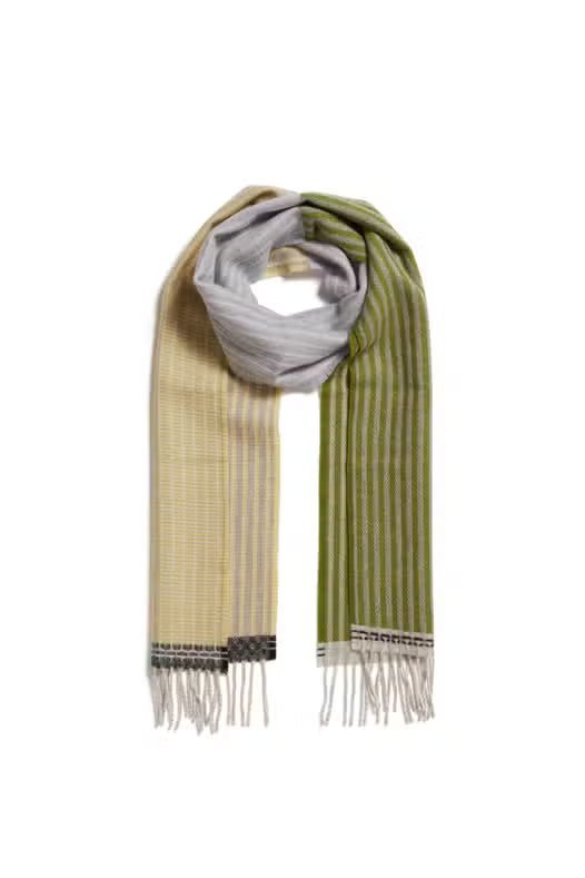 Wallace Sewell Chatham scarf in Zest. 100% Merino Wool - Made in England